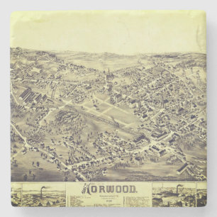 Porta-copo De Pedra Norwood, MÃE Vintage Map 1882