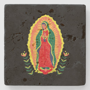 Porta-copo De Pedra Nossa Senhora de Guadalupe Proteção Inspirada na F