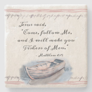 Porta-copo De Pedra O 4:19 Jesus de Matthew disse, "Come segue-me"