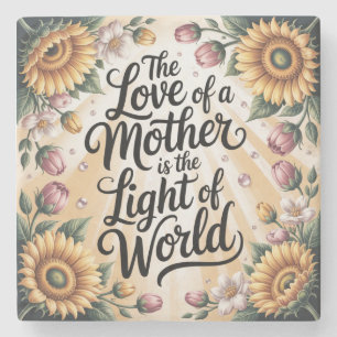 Porta-copo De Pedra O Amor De Uma Mãe É A Luz Do Mundo