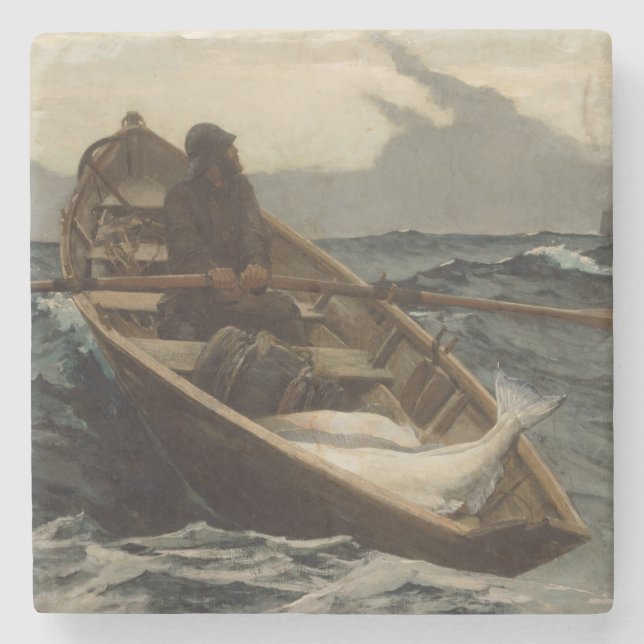 Porta-copo De Pedra O aviso de voo (por Winslow Homer) (Frente)