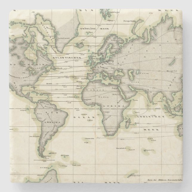 Porta-copo De Pedra O barómetro médio (Frente)