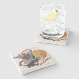 Porta-copo De Pedra O Beijo da Bruxa: um Jack o Lantern no Halloween