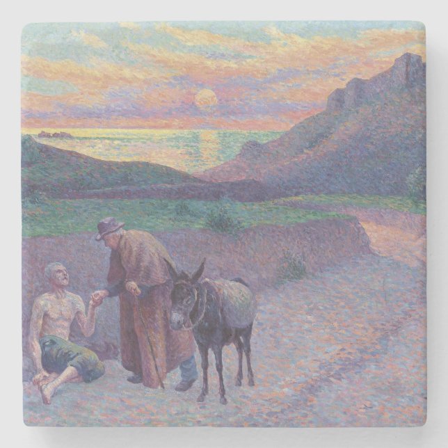 Porta-copo De Pedra O Bom Samaritano (Frente)