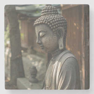 Porta-copo De Pedra O Buddha Silencioso