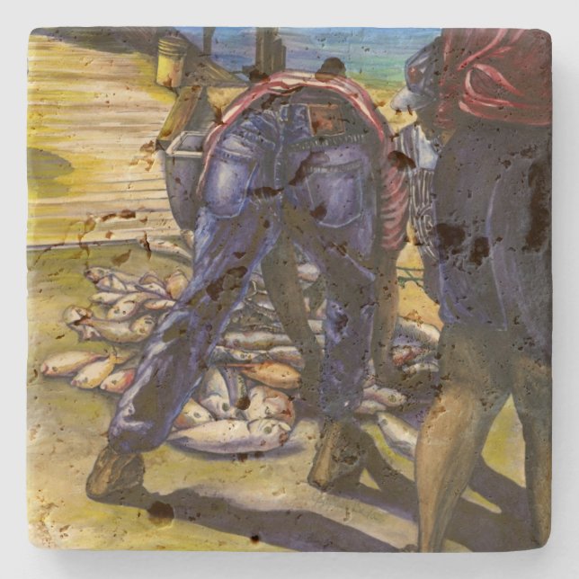 Porta-copo De Pedra O Catch da Manhã, Ilha Harbor (Frente)