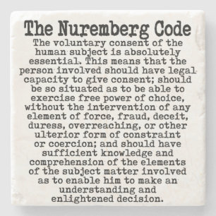 Porta-copo De Pedra O Código de Nuremberg