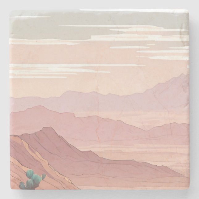 Porta-copo De Pedra O Deserto (Frente)