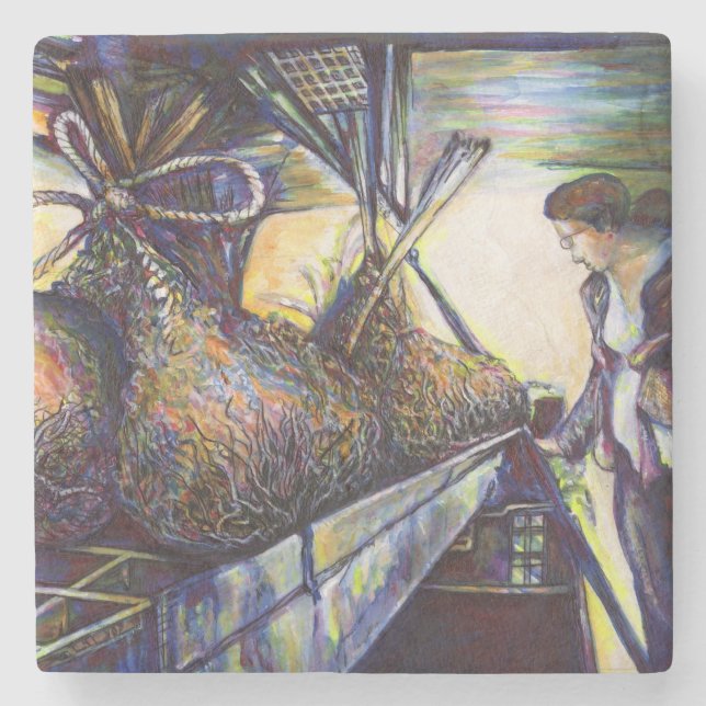 Porta-copo De Pedra O destino da vida ferida (Frente)