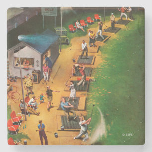 Porta-copo De Pedra O driving range do golfe por John hesita