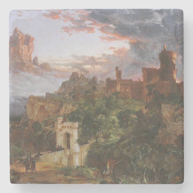 Porta-copo De Pedra O Espírito da Guerra (Batalha num Castelo Medieval (Frente)