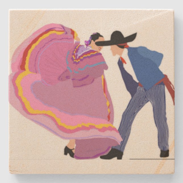 Porta-copo De Pedra "O Jarabe Tapatio" (Frente)