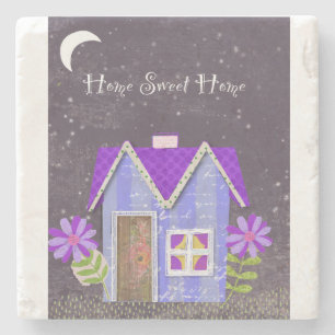 Porta-copo De Pedra O Jardim do Crepúsculo (Periwinkle & Índigo)