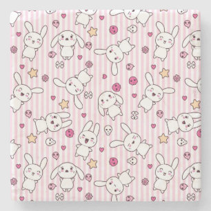 Porta-copo De Pedra o kawaii listra o teste padrão