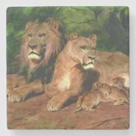 Porta-copo De Pedra O Leão em Casa (por Rosa Bonheur)