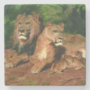 Porta-copo De Pedra O Leão em Casa (por Rosa Bonheur)