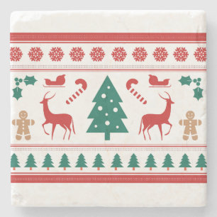 Porta-copo De Pedra O Natal Está Chegando, Natal, Árvore, Reindeer