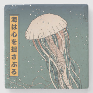 Porta-copo De Pedra O oceano agita o coração