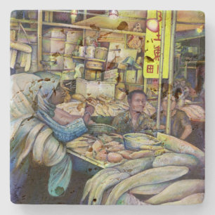 Porta-copo De Pedra O Peixe Fino Fresco de Sexta-feira, Singapura