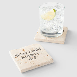 Porta-copo De Pedra o que Krishna faria