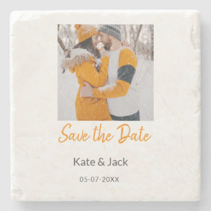 Porta-copo De Pedra O registro moderno salva a data adicionar nome QR 