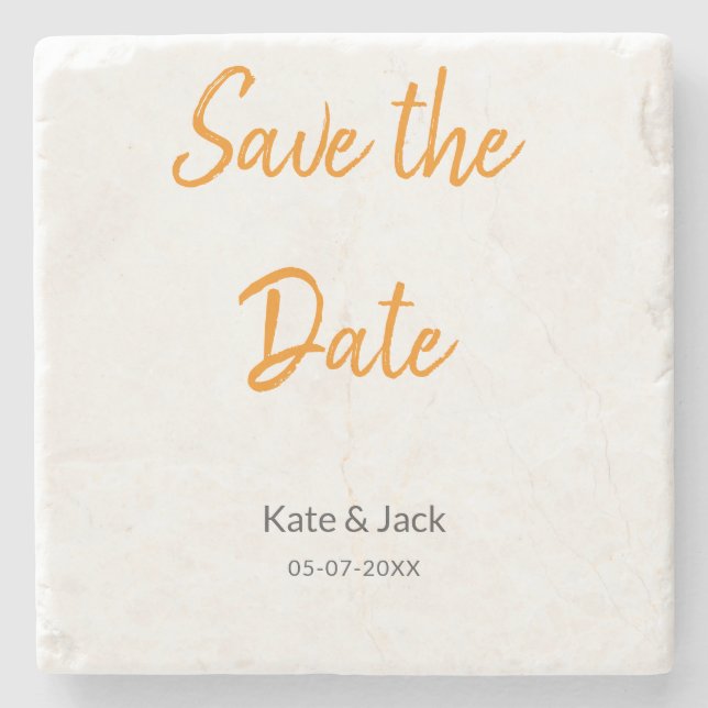 Porta-copo De Pedra O registro moderno salva a data adicionar nome QR  (Frente)