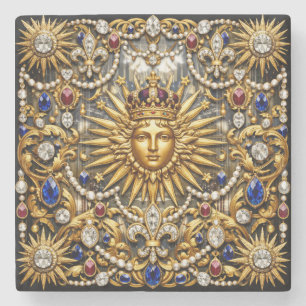 Porta-copo De Pedra O Rei Sol Versalhes francês ornamentado