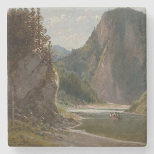 Porta-copo De Pedra O rio Dunaje nas Montanhas do Pieniny