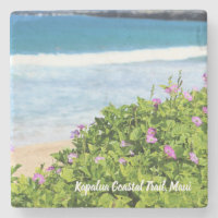 O roxo litoral da fuga de Maui floresce a porta