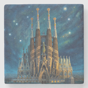 Porta-copo De Pedra O Sonho Estrelado de Gaudi Barcelona Sagrada Fam