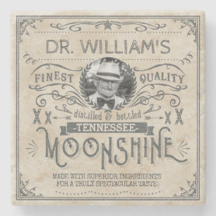 Porta-copo De Pedra O vintage engraçado Moonshine o costume da