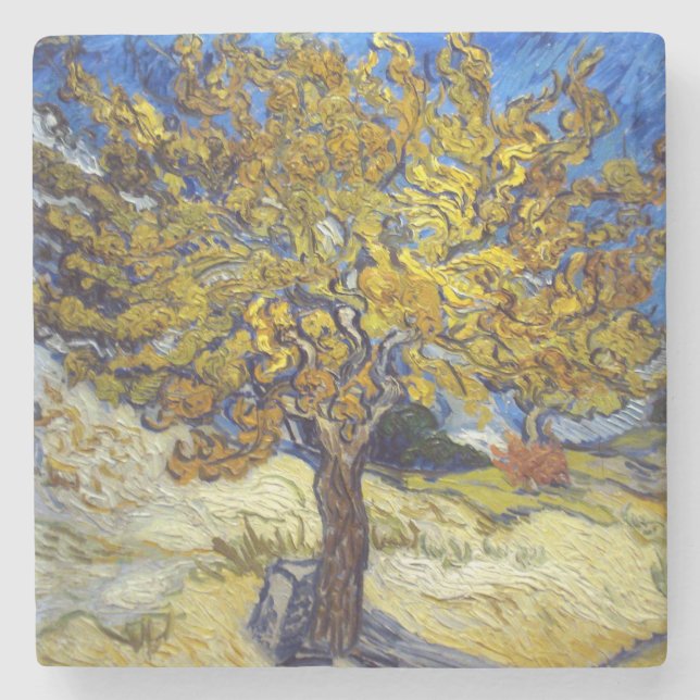 Porta-copo De Pedra Obra-Prima da Arte da Amoreira de Van Gogh (Frente)