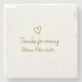 Porta-copo De Pedra obrigado por vir adicionar nome mensagem de texto 