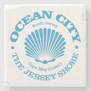 Porta-copo De Pedra Ocean City NJ (concha)