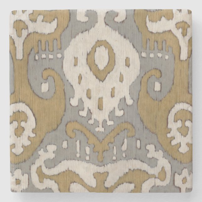 Porta-copo De Pedra Ochre Ikat II (Frente)