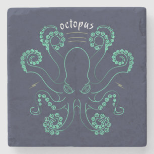 Porta-copo De Pedra Octopus Cephalopod Tentáculos