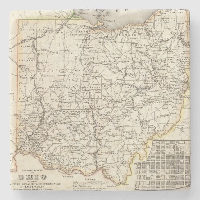 Porta-copo De Pedra Ohio 12 (Frente)