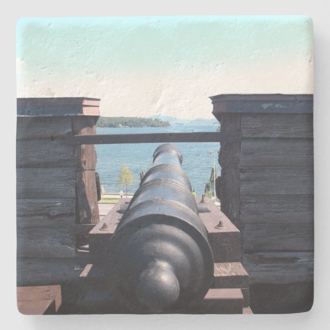 Porta-copo De Pedra Olhando para baixo o barril (Frente)