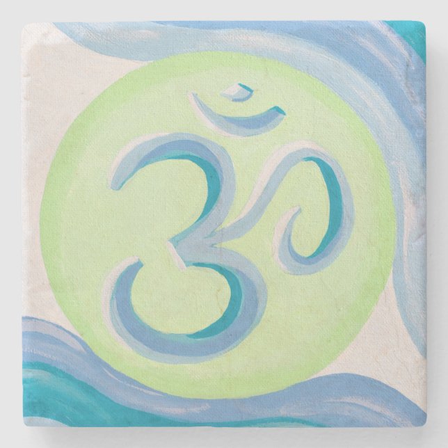 Porta-copo De Pedra Om Stone Porta copos (Frente)