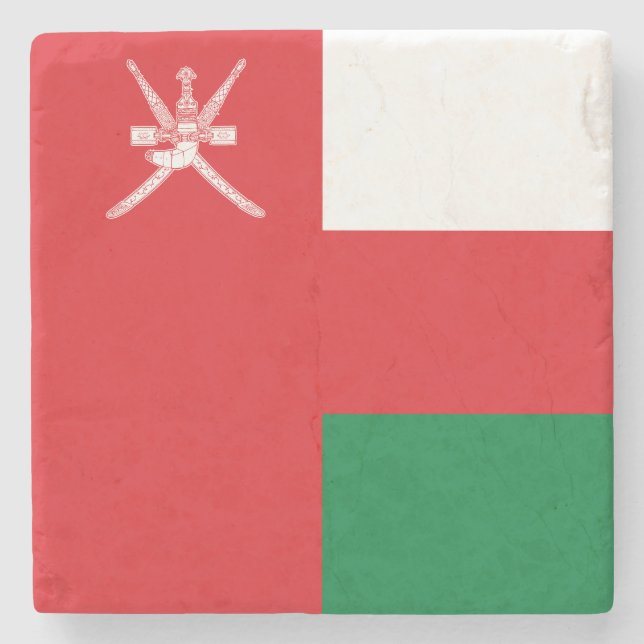 Porta-copo De Pedra Oman Flag (Frente)