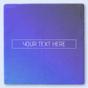Porta-copo De Pedra Ombre de Gradiente Azul e Roxo Brilhante Moderno