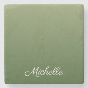 Porta-copo De Pedra Ombre verde personalizado