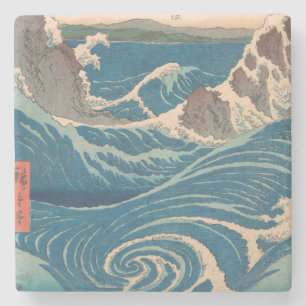 Porta-copo De Pedra Ondas Japonesas Naruto Redemoinho Oceano Arte