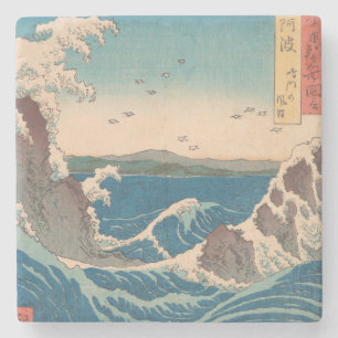 Porta-copo De Pedra Ondas Japonesas Naruto Redemoinho Oceano Arte
