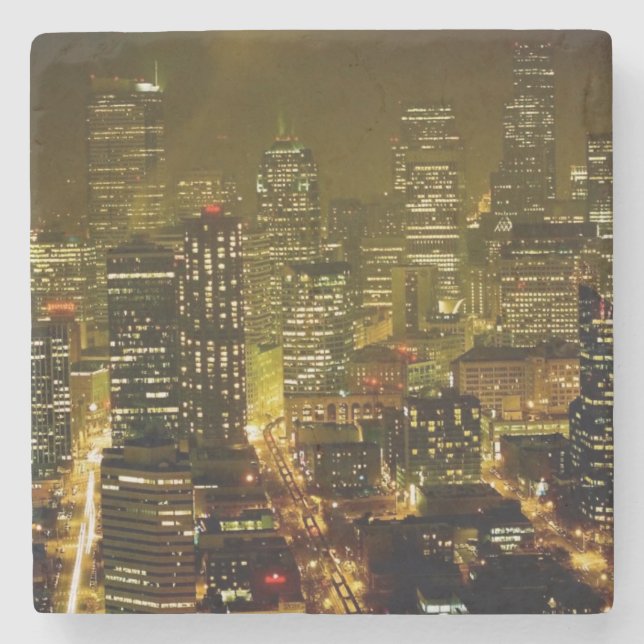 Porta-copo De Pedra Opinião da cidade de Seattle (Frente)