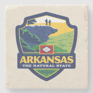 Porta-copo De Pedra Orgulho Arkansas do estado