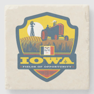Porta-copo De Pedra Orgulho de Estado Iowa