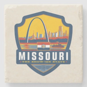Porta-copo De Pedra Orgulho de Estado Missouri