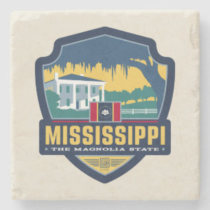 Porta-copo De Pedra Orgulho Estatal   Mississippi