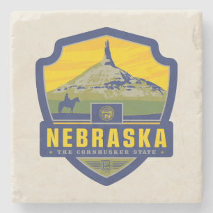 Porta-copo De Pedra Orgulho Estatal   Nebraska